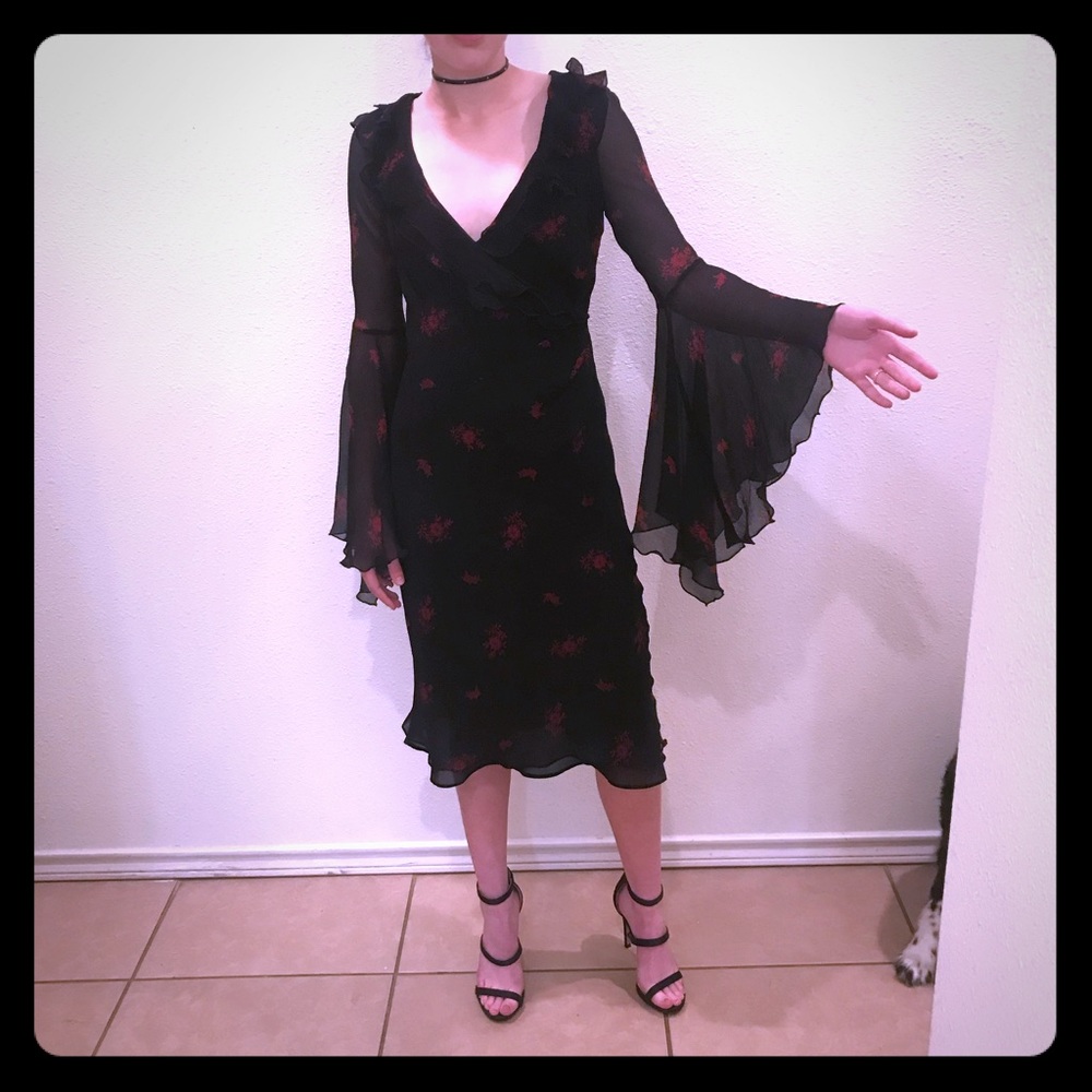 black floral dress